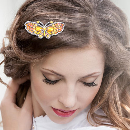 3pcs Butterfly Rhinestone Hair Clip DIY Crystal Bowknot Bobby Pin Barrettes