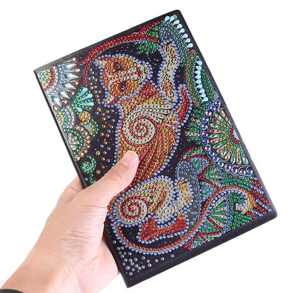 DIY Leopard Special Shaped Diamond Painting 50 Pages A5 Sketchbook Notebook