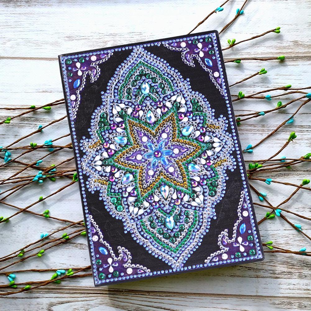 DIY Mandala Special Shaped Diamond Painting 50 Pages A5 Notebook Sketchbook