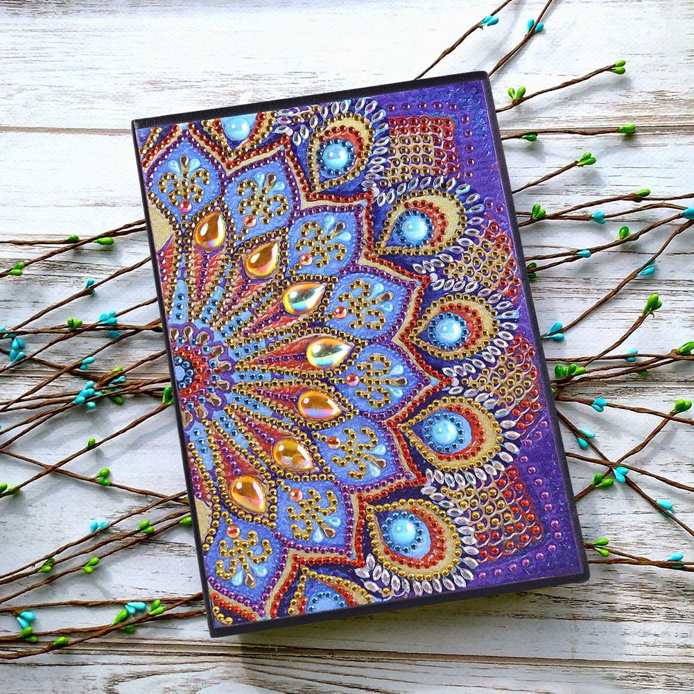 DIY Mandala Special Shaped Diamond Painting 50 Pages Notepad A5 Sketchbook