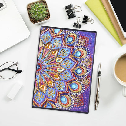 DIY Mandala Special Shaped Diamond Painting 50 Pages Notepad A5 Sketchbook