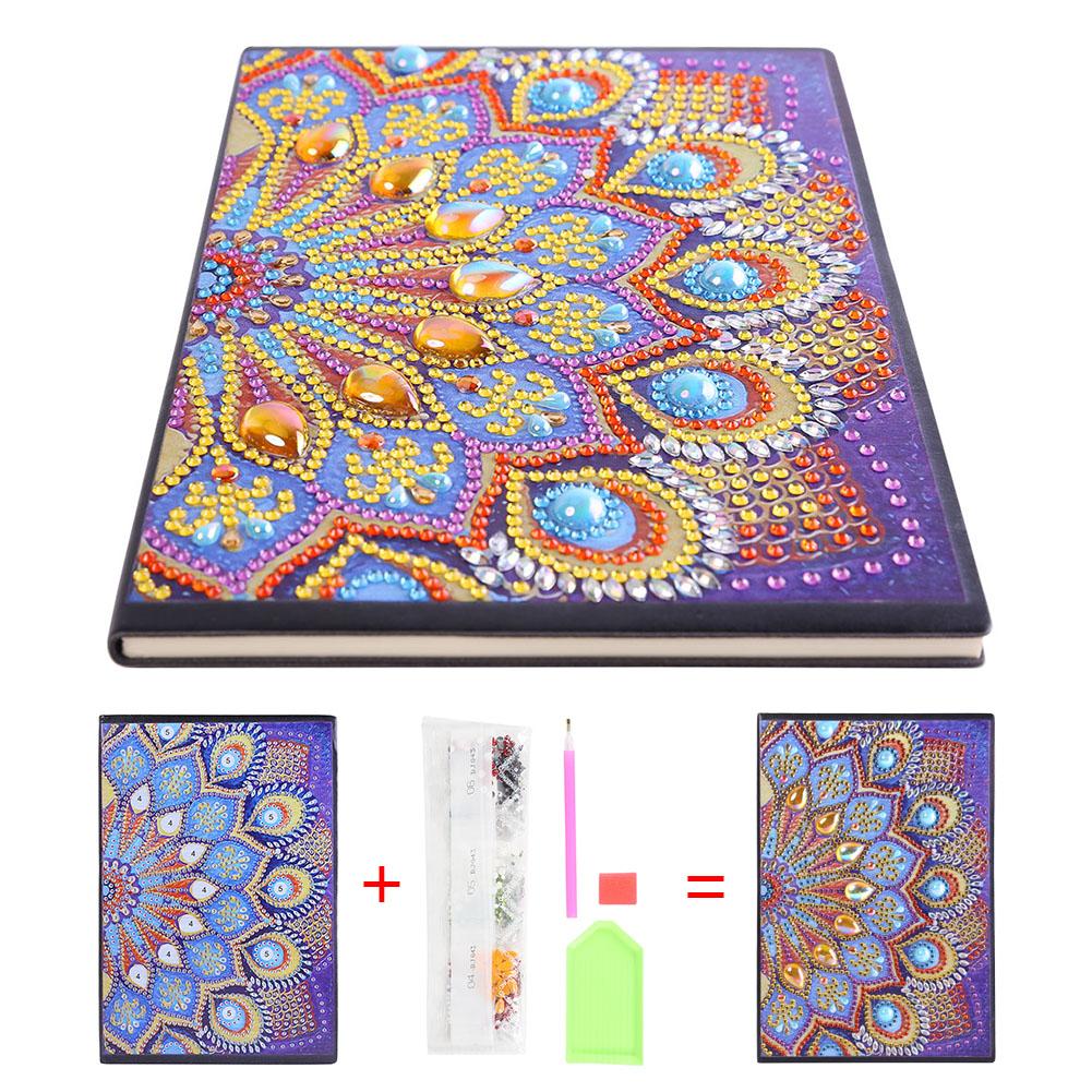 DIY Mandala Special Shaped Diamond Painting 50 Pages Notepad A5 Sketchbook