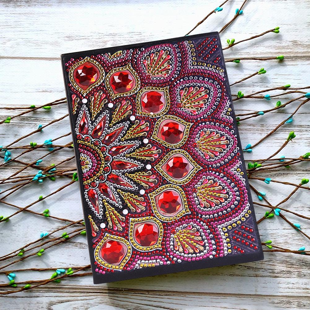 DIY Mandala Special Shaped Diamond Painting 50 Pages Sketchbook A5 Notebook