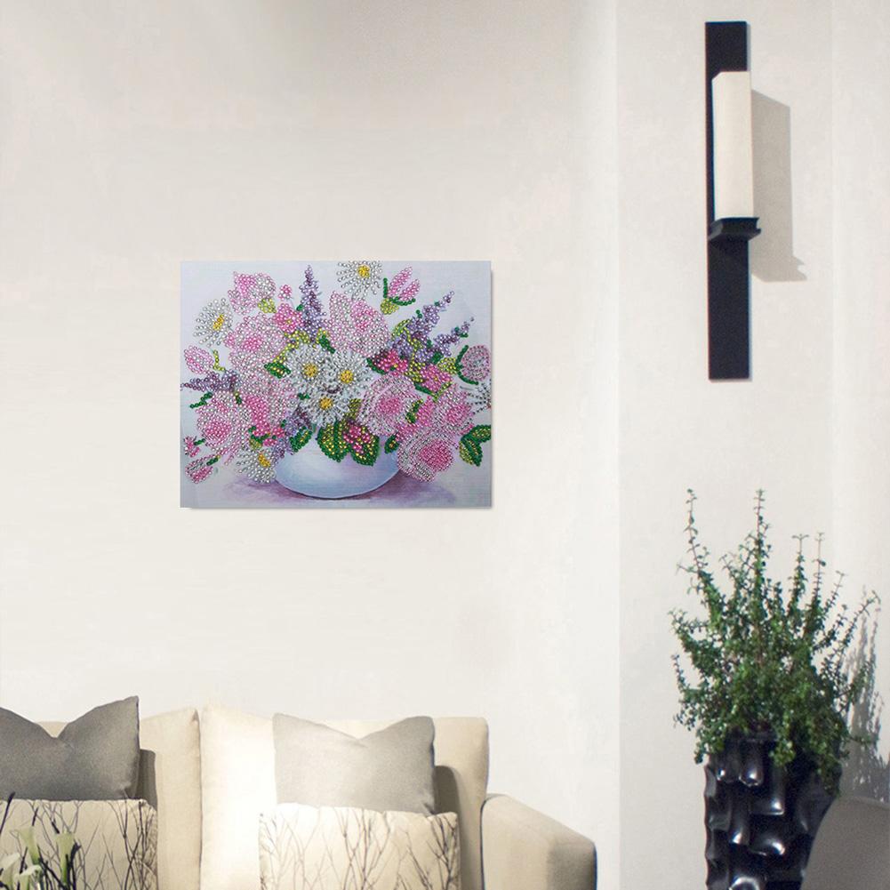 Flower - Special Shaped Drill Diamond Painting 25X30CM