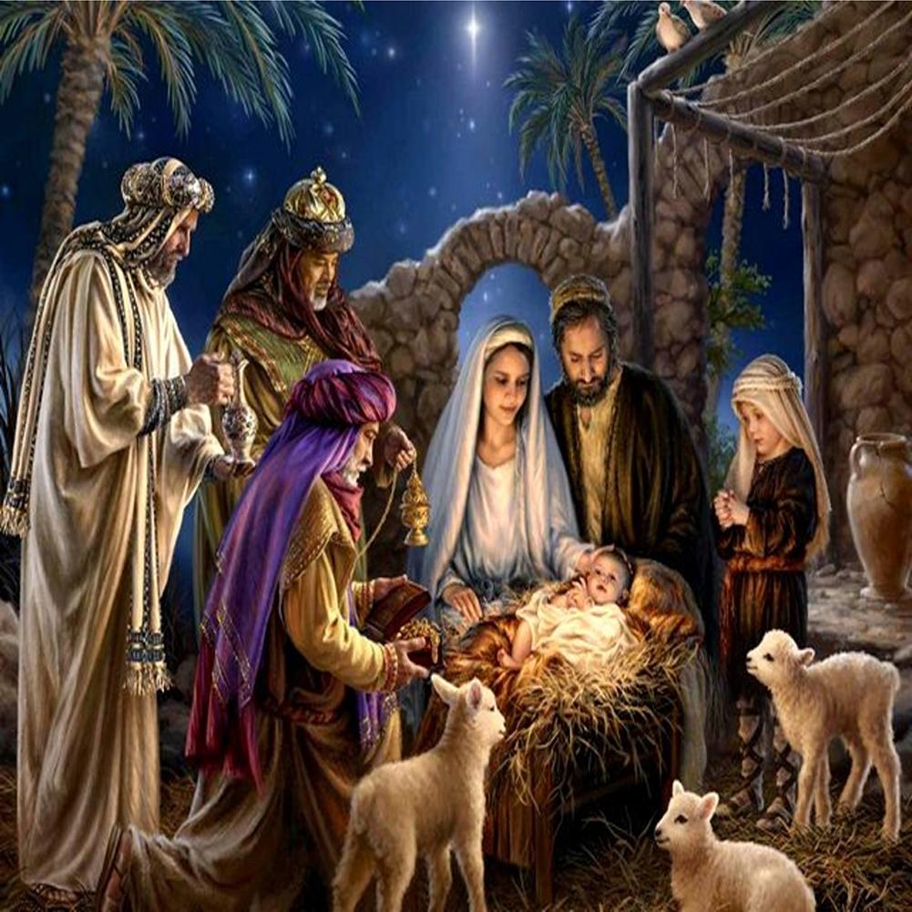 Birth Jesus - Full Round Drill Diamond Painting 40*30CM