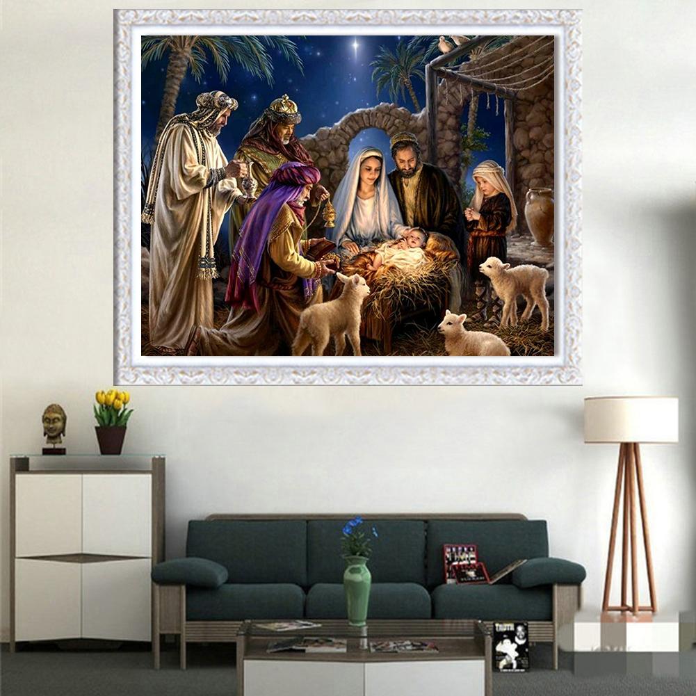 Birth Jesus - Full Round Drill Diamond Painting 40*30CM