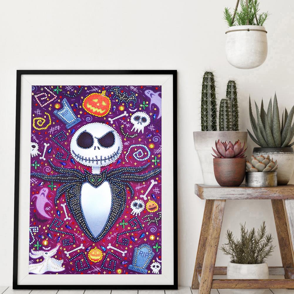 Skull - Special Shaped Drill Diamond Painting 30*40CM