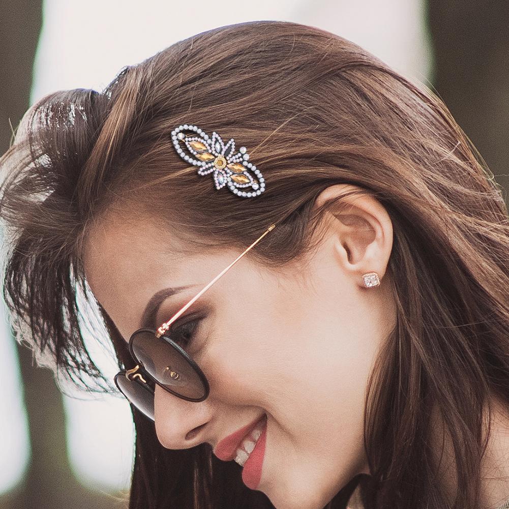 3pcs Girls DIY Diamond Hair Clip Butterfly Hollow Hairpin Elegant Barrettes