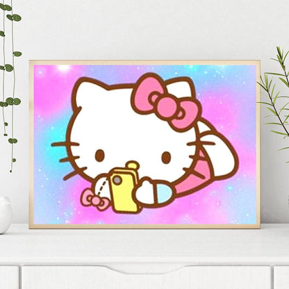 Hello Kitty - Full Round Drill Diamond Painting 30*40CM