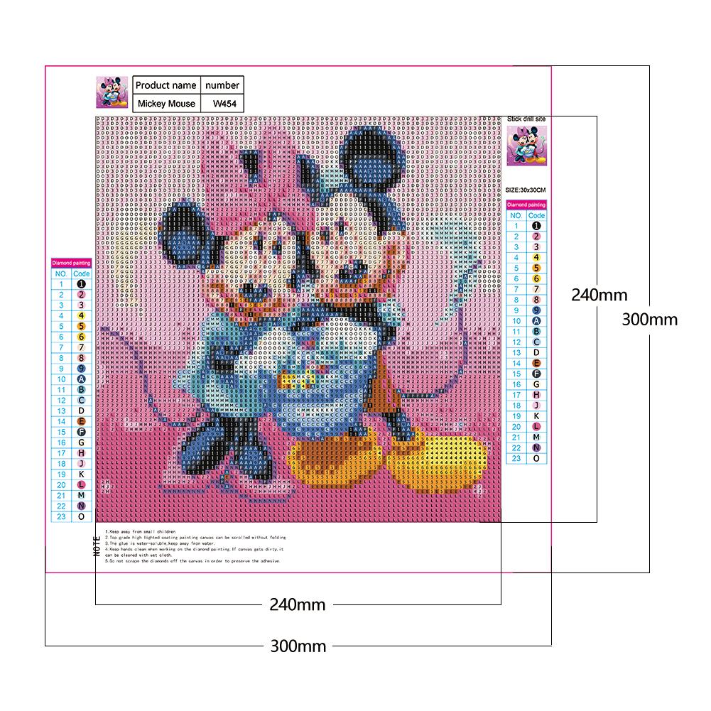 Mickey Mouse - Full Round Drill Diamond Painting 30*30 CM