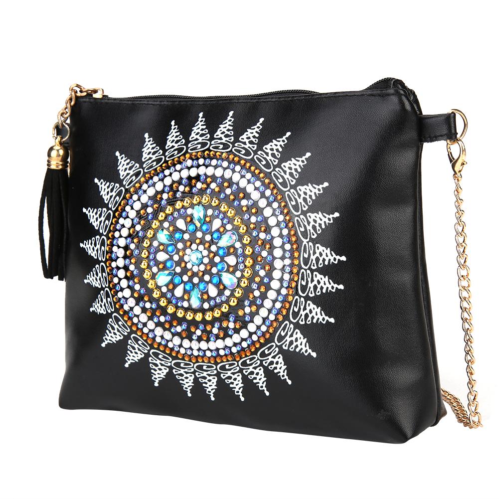 DIY Special Shaped Diamond Painting Leather Crossbody Bag Chain Makeup Bags