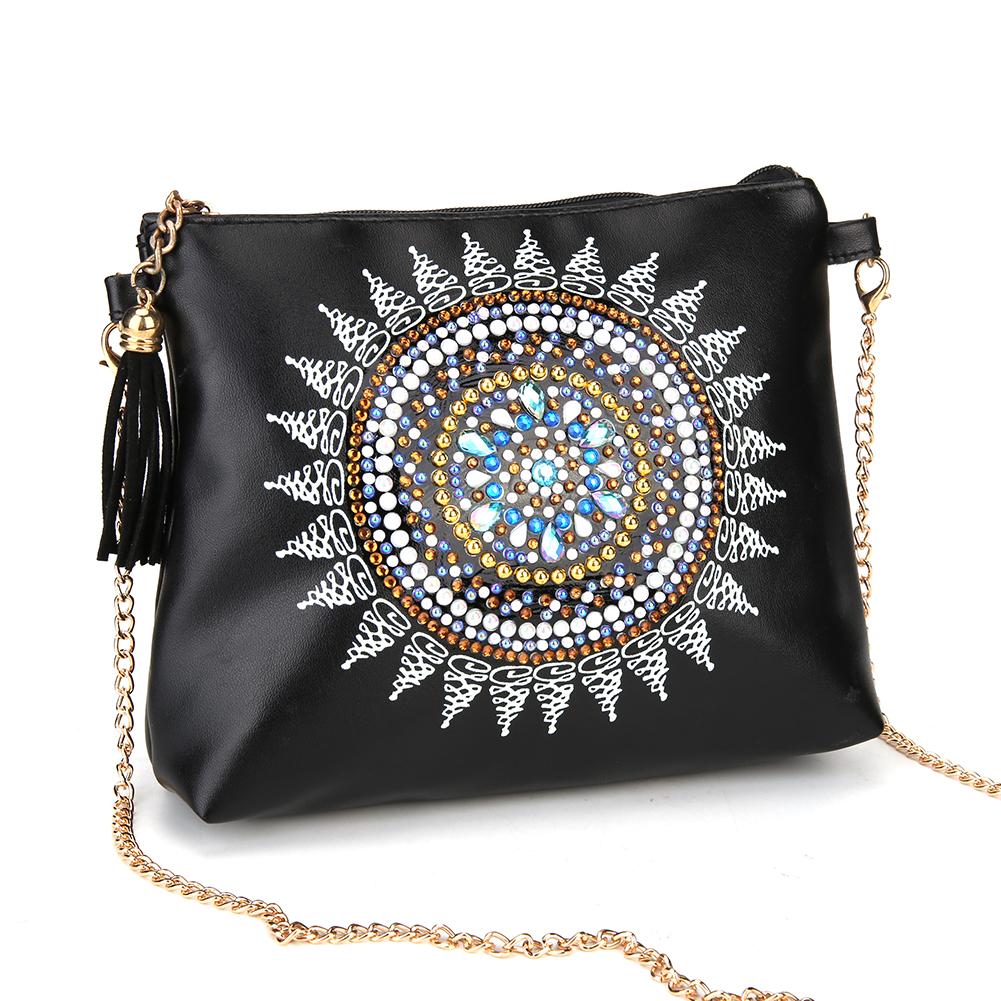 DIY Special Shaped Diamond Painting Leather Crossbody Bag Chain Makeup Bags