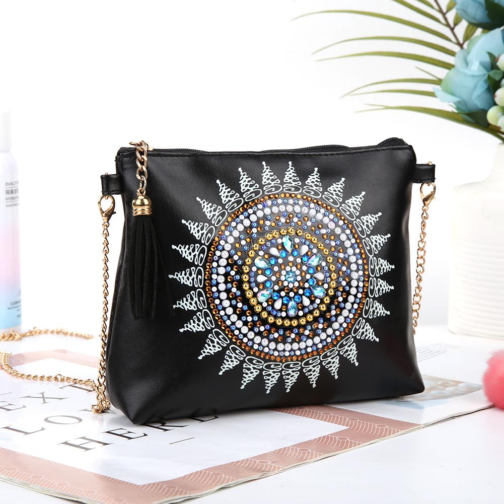 DIY Special Shaped Diamond Painting Leather Crossbody Bag Chain Makeup Bags