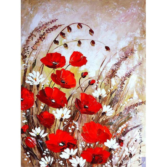 Flowers - Full Round Drill Diamond Painting 30*40CM
