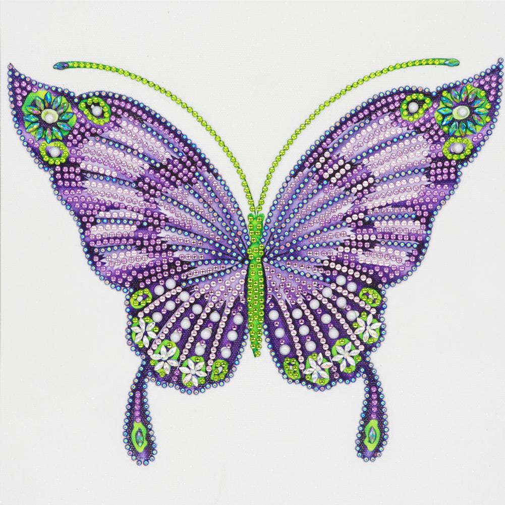 Butterfly - Full Round Drill Diamond Painting 30*30CM