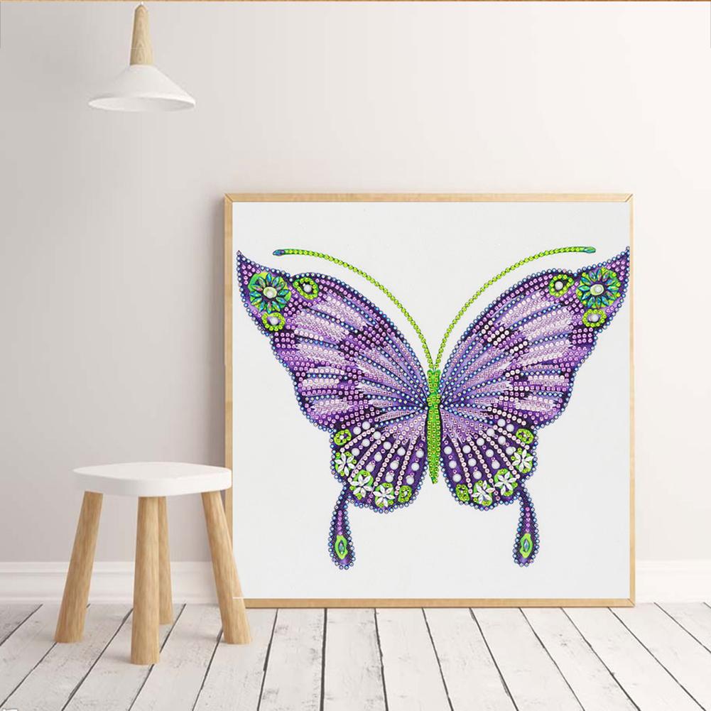 Butterfly - Full Round Drill Diamond Painting 30*30CM