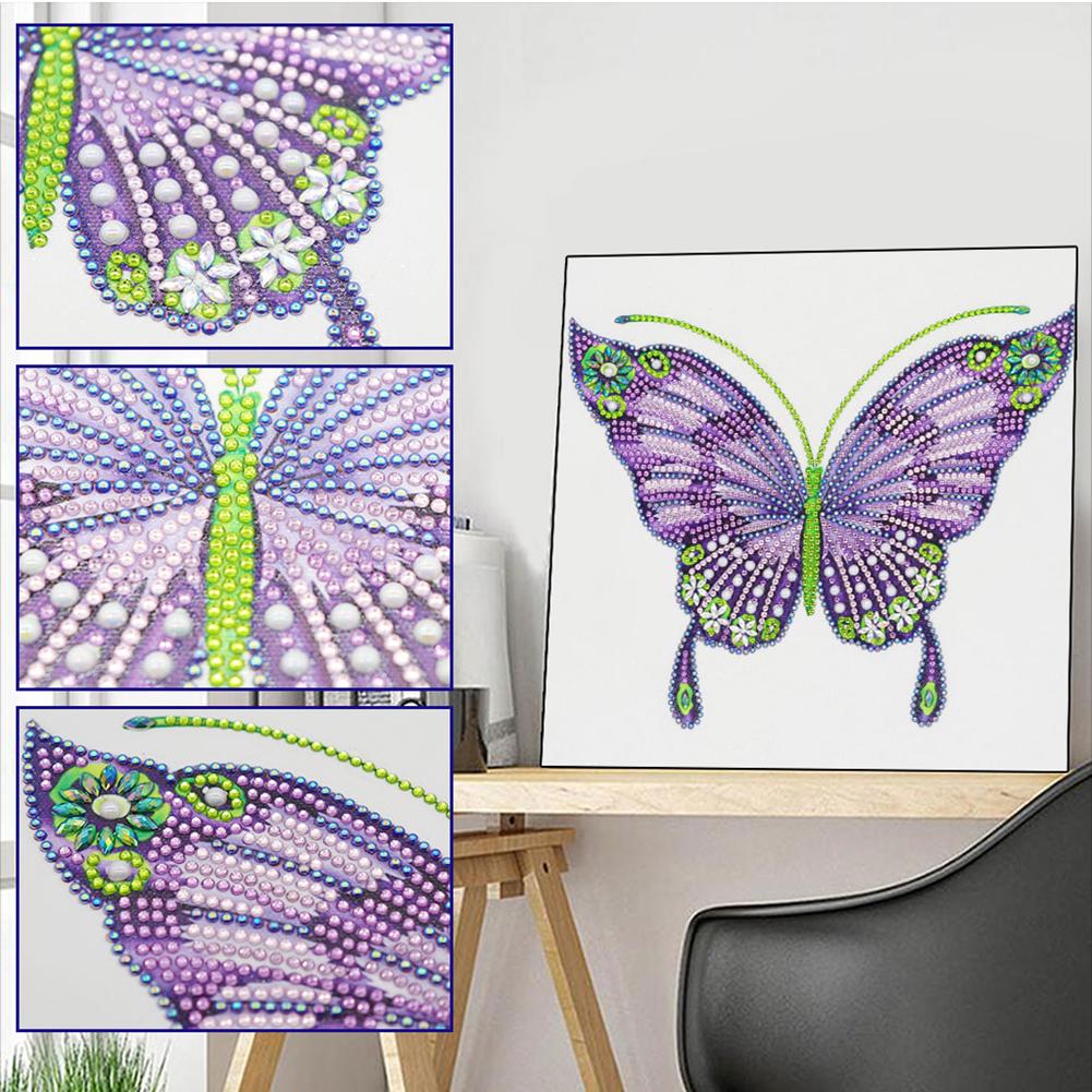 Butterfly - Full Round Drill Diamond Painting 30*30CM