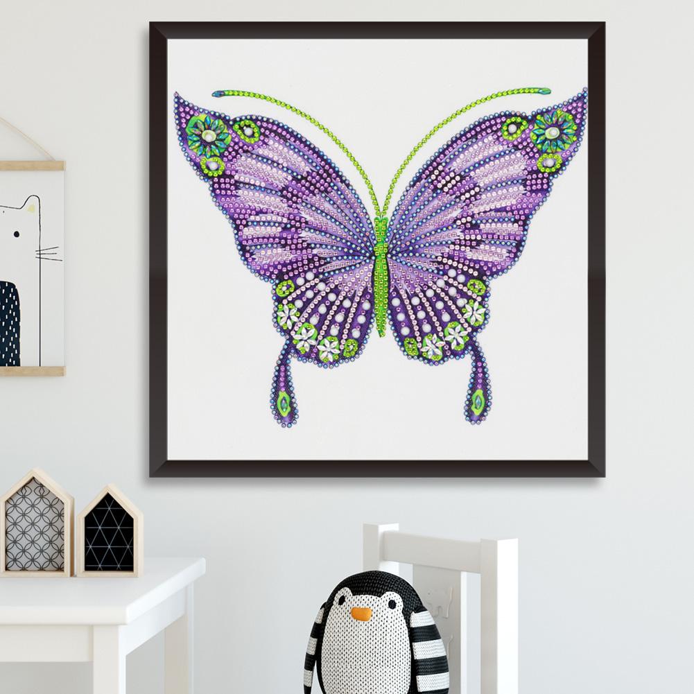 Butterfly - Full Round Drill Diamond Painting 30*30CM