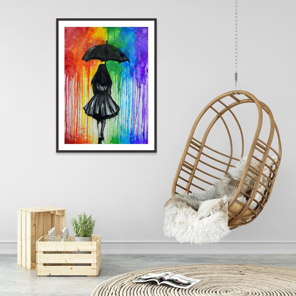 Girl - Full Round Drill Diamond Painting 30*40CM