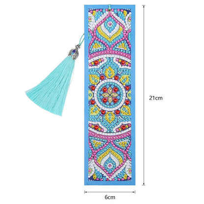 DIY Special Shaped Diamond Painting Leather Tassel Bookmark Creative Crafts