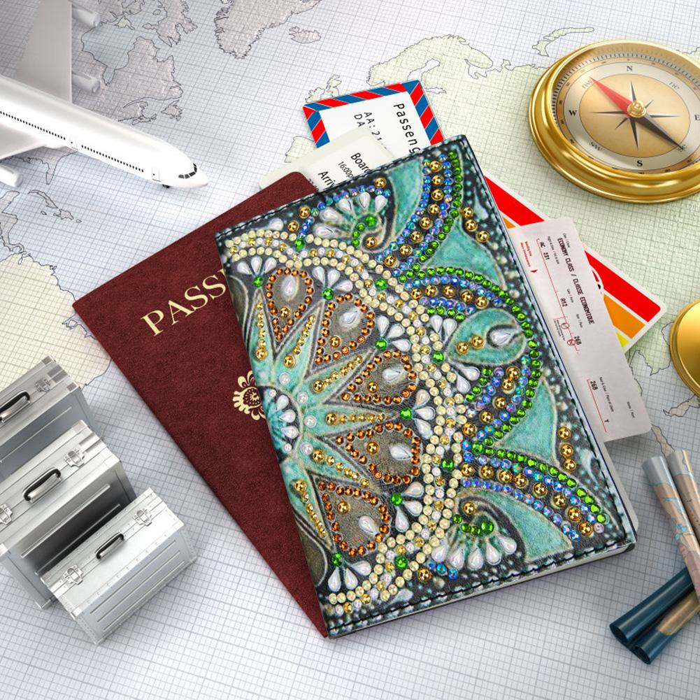 DIY Special Shaped Diamond Painting Travel Passport Protective Cover Crafts