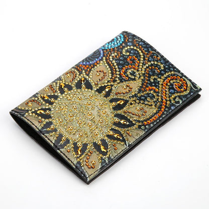 DIY Special Shaped Diamond Painting Leather Passport Protection Cover Gift