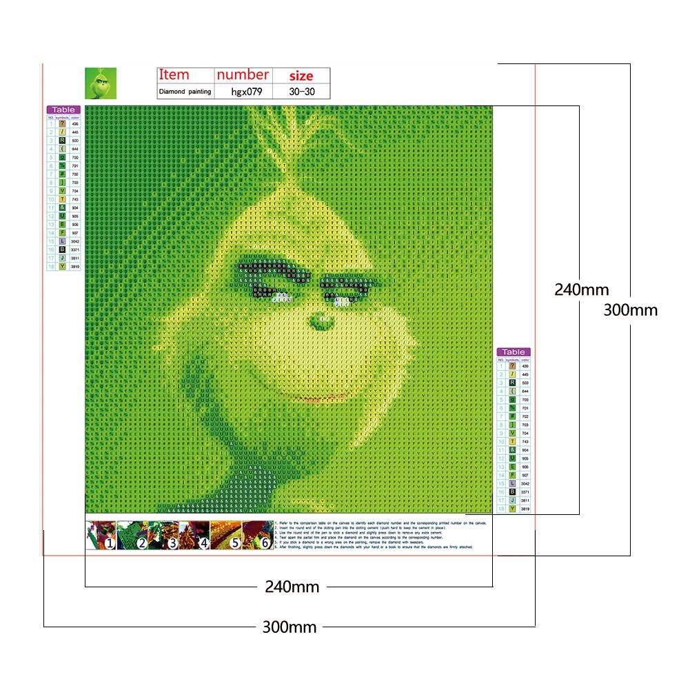 Grinch - Full Round Drill Diamond Painting 30*30CM