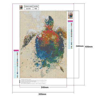 Tortoise - Full Round Drill Diamond Painting 30X40CM