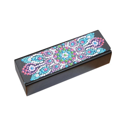 DIY Diamond Painting Leather Eyeglasses Storage Box Case Sunglasses Holder