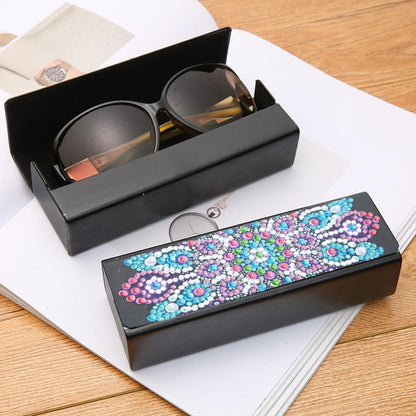 DIY Diamond Painting Leather Eyeglasses Storage Box Case Sunglasses Holder