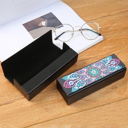 DIY Diamond Painting Leather Eyeglasses Storage Box Case Sunglasses Holder