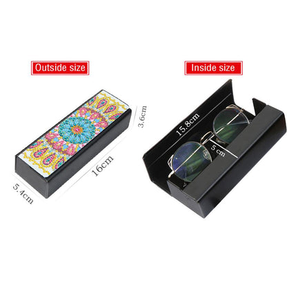 DIY Diamond Painting Eye Glasses Box Travel Leather Sunglasses Storage Case