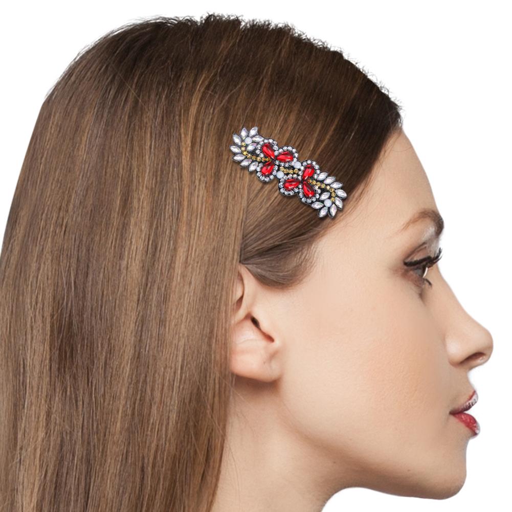 3pcs DIY Full Drill Diamond Painting Hair Clip Flower Leaf Barrette Hairpin