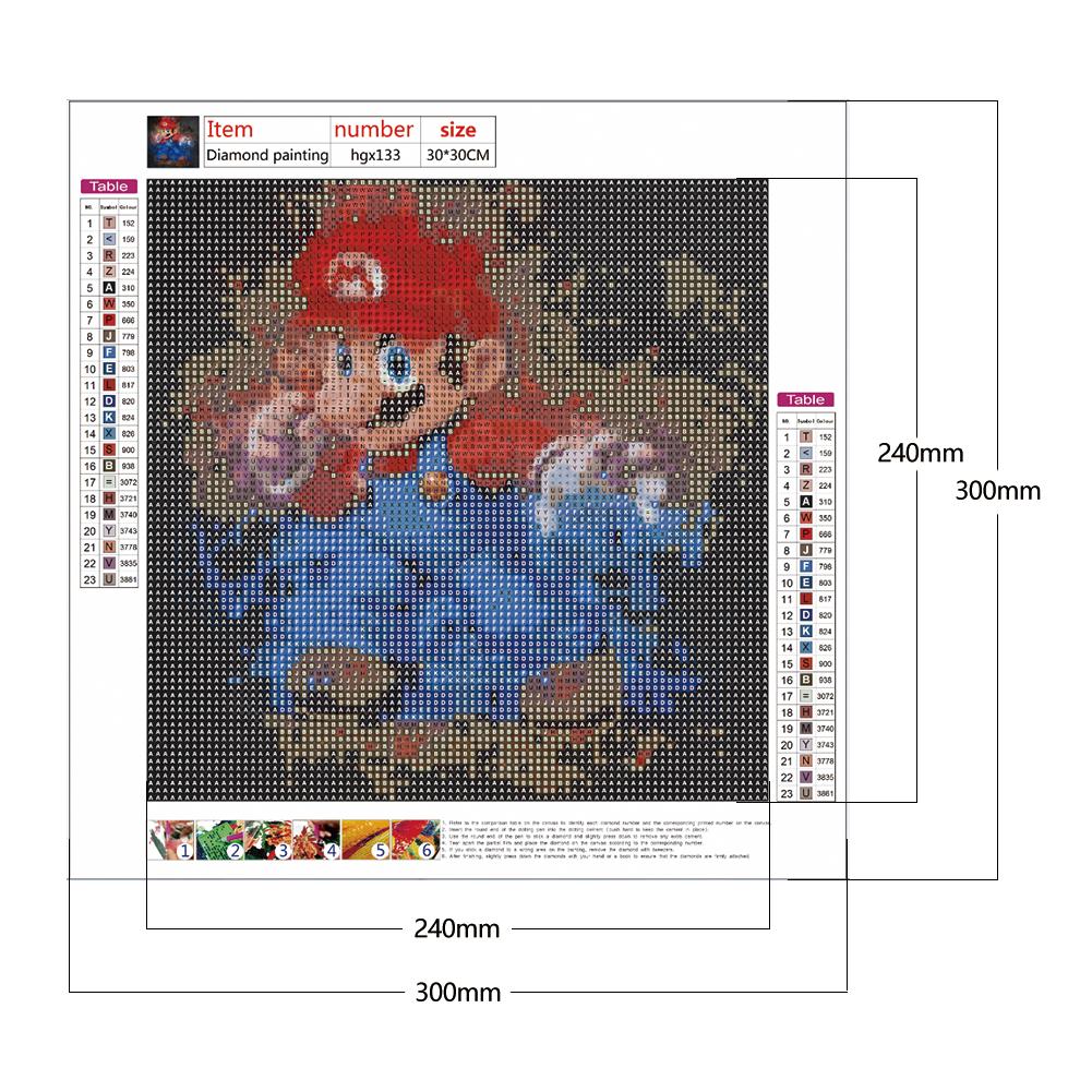 Mario - Full Round Drill Diamond Painting 30*30CM