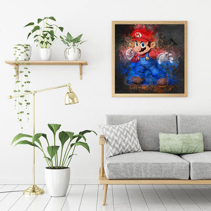 Mario - Full Round Drill Diamond Painting 30*30CM