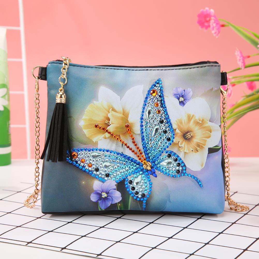 DIY Special Shaped Diamond Painting Leather Crossbody Bags Chain Clutch