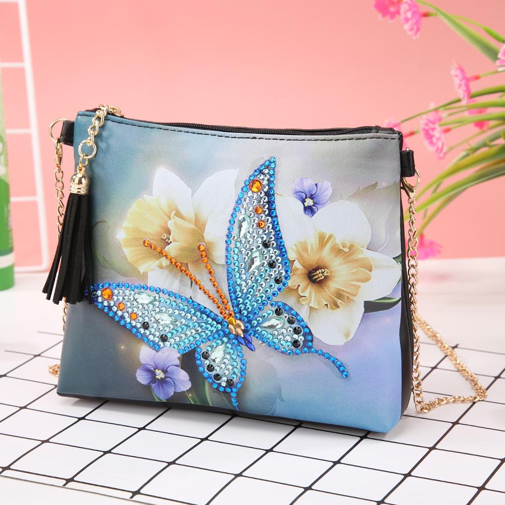 DIY Special Shaped Diamond Painting Leather Crossbody Bags Chain Clutch