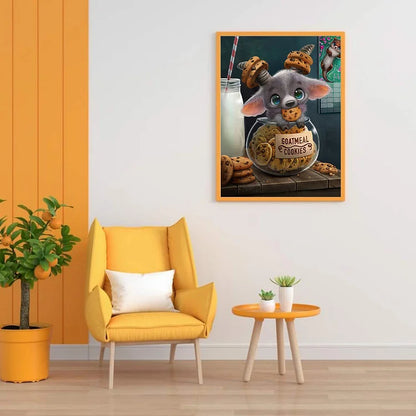 Cookie Bat Cow - Full Round Drill Diamond Painting 30*40CM