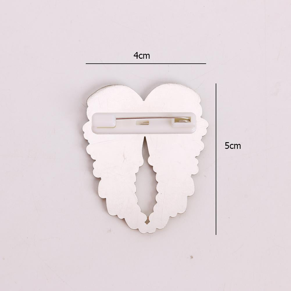 3pcs DIY Full Drill Diamond Brooch Wings Rhinestone Women Jacket Lapel Pins