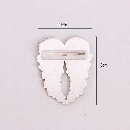 3pcs DIY Full Drill Diamond Brooch Wings Rhinestone Women Jacket Lapel Pins