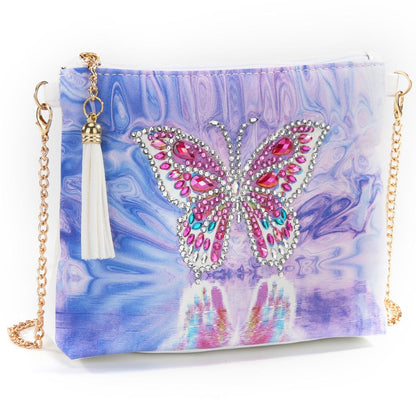 DIY Butterfly Special Shaped Diamond Painting Leather Chain Shoulder Bags