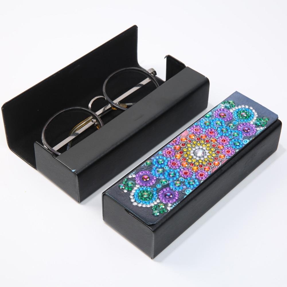 DIY Diamond Painting Leather Eye Glasses Box Travel Sunglasses Storage Case