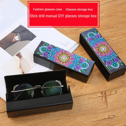 DIY Diamond Painting Leather Eye Glasses Box Travel Sunglasses Storage Case