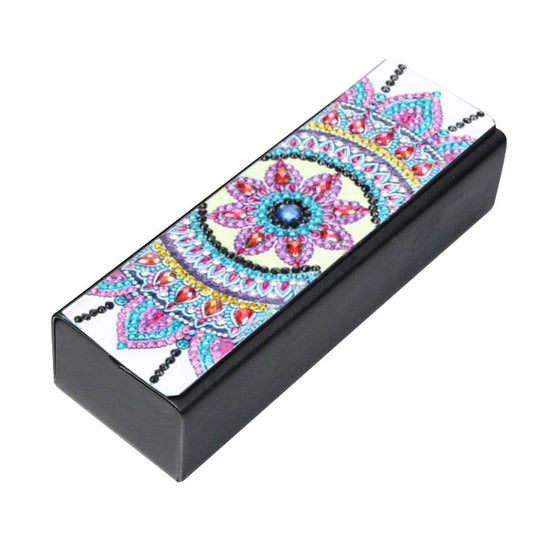 DIY Diamond Painting Leather Eyeglasses Storage Box Case Sunglasses Holder