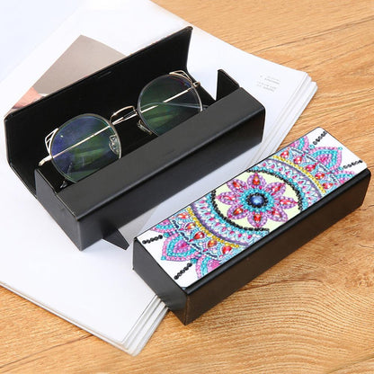 DIY Diamond Painting Leather Eyeglasses Storage Box Case Sunglasses Holder