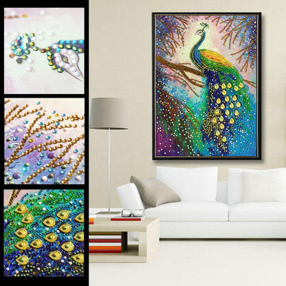 Peafowl - Special Shaped Drill Diamond Painting 30*40CM