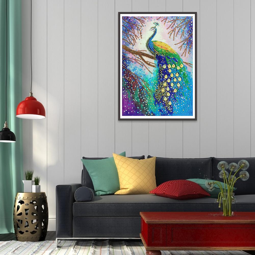 Peafowl - Special Shaped Drill Diamond Painting 30*40CM