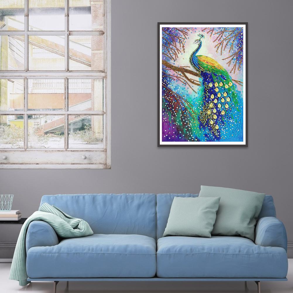 Peafowl - Special Shaped Drill Diamond Painting 30*40CM