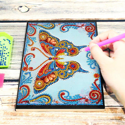 DIY Butterfly Special Shaped Diamond Painting 50 Pages Students Sketchbook