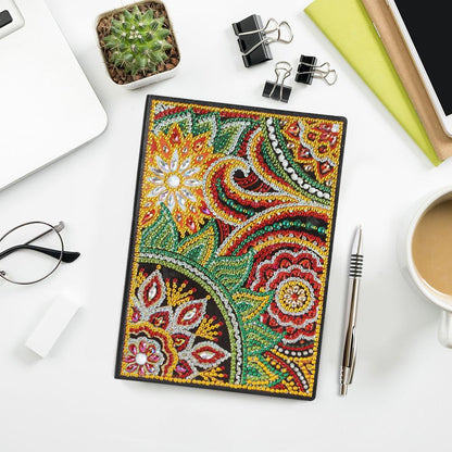 DIY Mandala Special Shaped Diamond Painting 50 Pages Sketchbook A5 Notebook